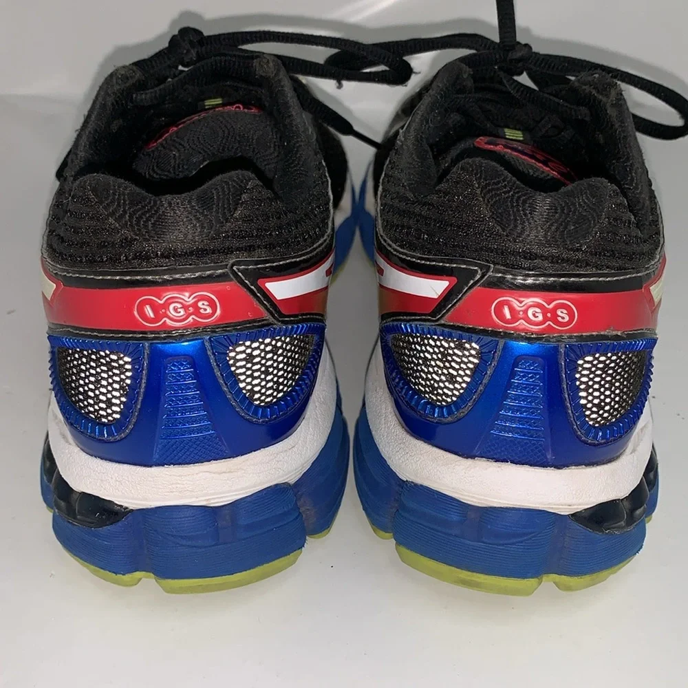 ASICS Black and Blue Athletic Shoes GEL Nimbus 15 FluidFit - Picture 4 of 15